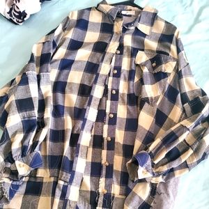 Oversized Flannel Dress/Cardigan
